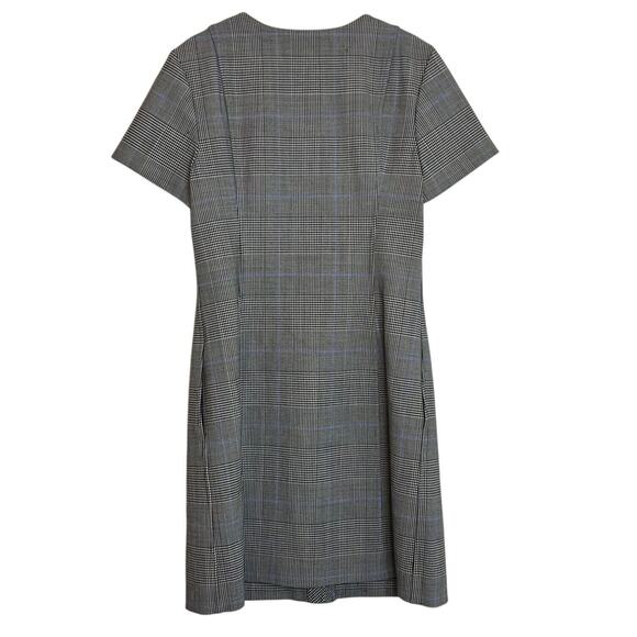 Theory Womens Career Dress Size Large Easy Snap Shift Windowpane Portland Plaid - Picture 4 of 6